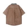 WES®️| ÁO SƠ MI NGẮN TAY THÊU HỌA TIẾT HOẠT HÌNH SHINCHAN UNISEX YH1058