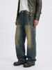 INF®️|QUẦN JEANS ỐNG ĐỨNG ĐÍNH ĐÁ RETRO RÁCH INF 12979