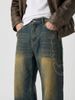 INF®️|QUẦN JEANS ỐNG ĐỨNG ĐÍNH ĐÁ RETRO RÁCH INF 12979