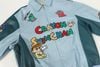 WES®️| ÁO KHOÁC DA OVERSIZED THÊU HÌNH SHINCHAN VINTAGE UNISEX WES5128