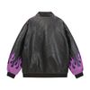 WES®️| ÁO KHOÁC DA OVERSIZED  THÊU HÌNH VINTAGE UNISEX WES5124