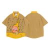WES®️| ÁO SƠ MI NGẮN TAY THÊU HỌA TIẾT HOẠT HÌNH UNISEX 5227