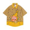 WES®️| ÁO SƠ MI NGẮN TAY THÊU HỌA TIẾT HOẠT HÌNH UNISEX 5227
