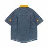 WES®️| ÁO SƠ MI NGẮN TAY THÊU HỌA TIẾT HOẠT HÌNH  UNISEX 5222