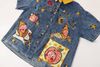 WES®️| ÁO SƠ MI NGẮN TAY THÊU HỌA TIẾT HOẠT HÌNH  UNISEX 5222