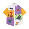 WES®️| ÁO SƠ MI NGẮN TAY THÊU HỌA TIẾT HOẠT WAOOO  UNISEX 5245