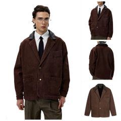 11KN®️| ÁO KHOÁC DA THẬT MAILARD MÀU NÂU CỔ ĐIỂN DÁNG RỘNG UNISEX