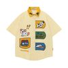 WES®️| ÁO SƠ MI NGẮN TAY THÊU HỌA TIẾT HOẠT UNISEX 5201