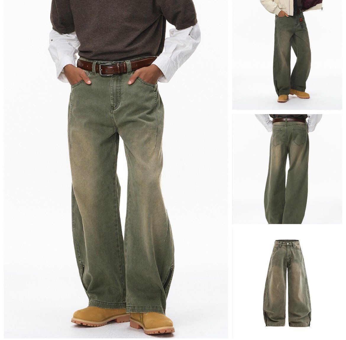 INF®️|QUẦN JEANS ỐNG RỘNG ĐŨNG UNISEX INF 13536