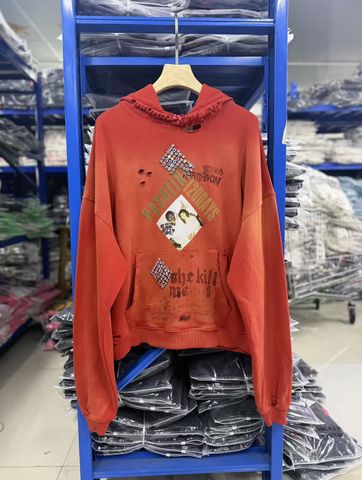 FK®️| ÁO KHOÁC DÁNG RỘNG HOODIE COTTON WASH IN HÌNH LÀM RÁCH ĐÍNH ĐÁ UNISEX PH6008