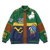 WES®️| ÁO KHOÁC BOMBER CRAYON THÊU HỌA TIẾT RETRO UNISEX WES5148