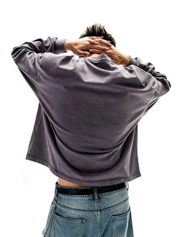 INF®️| ÁO THUN DÀI TAY DÁNG RỘNG WASH UNISEX INF 3356