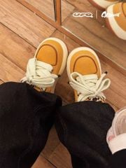 CATSOFA®️| GIÀY CATSOFA UFO  KANGAROO HỌA TIẾT DA BÁO VÀNGCỔ THẤP CHO CẶP ĐÔI CS25008