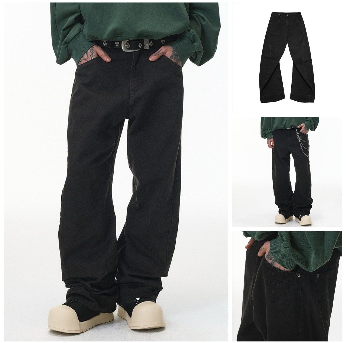 INF®️|QUẦN JEANS ỐNG CÔN CỔ ĐIỂN UNISEX INF 13549