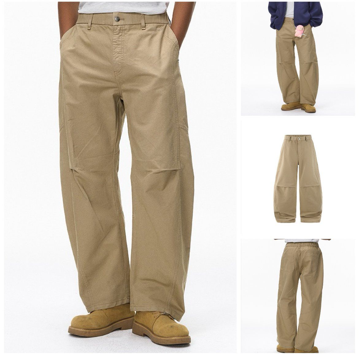 INF®️|QUẦN VẢI THÔ KAKI ỐNG RỘNG UNISEX INF 13532