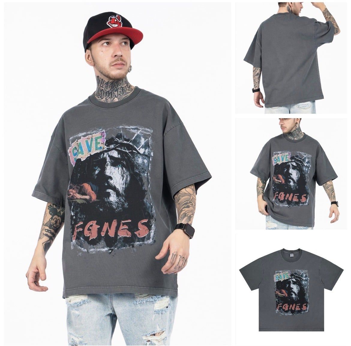 FG®️| ÁO THUN CỔ TRÒN NGẮN TAY IN HÌNH CÁCH ĐIỆU OVERSIZE FG F573