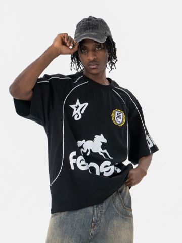 FG®️| ÁO THUN CỔ TRÒN NGẮN TAY IN HÌNH TAY LỠ FG F391