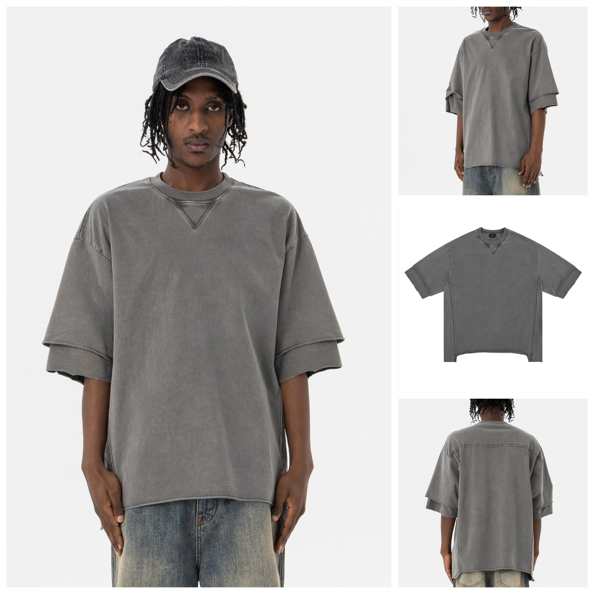 FG®️| ÁO THUN CỔ TRÒN NGẮN TAY WASH CÁCH ĐIỆU FG F390