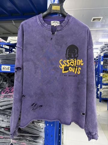 FK®️| ÁO LONG TEE WASH DÀI TAY COTTON IN KTS RÁCH UNISEX ST751