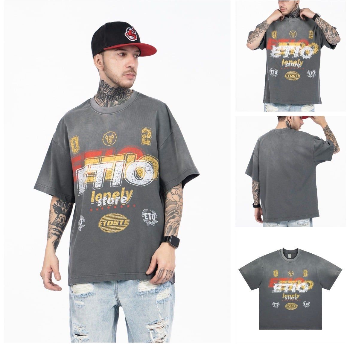 FG®️| ÁO THUN CỔ TRÒN NGẮN TAY IN HÌNH CÁCH ĐIỆU OVERSIZE FG F589