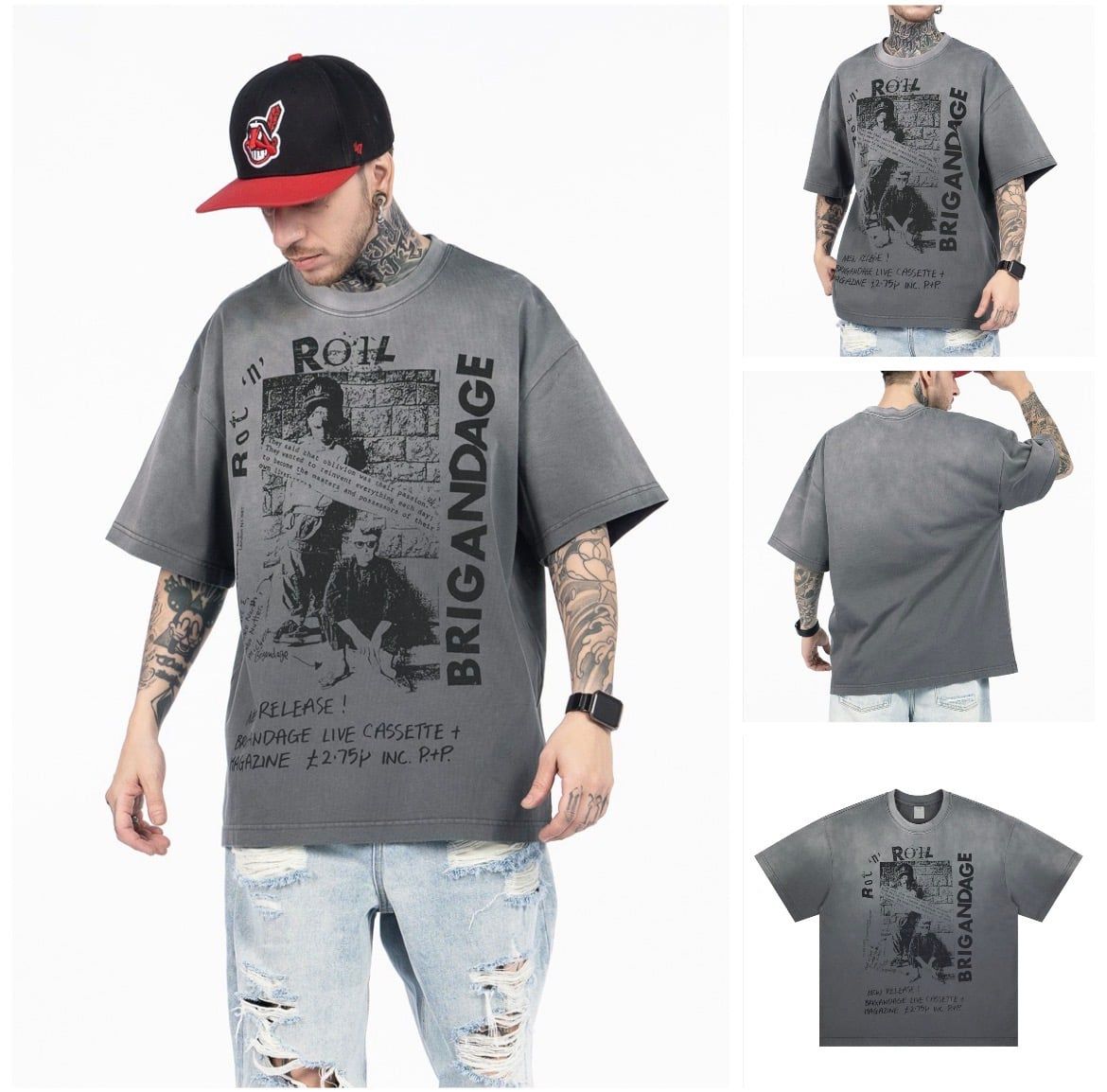 FG®️| ÁO THUN CỔ TRÒN NGẮN TAY IN HÌNH CÁCH ĐIỆU OVERSIZE FG F590