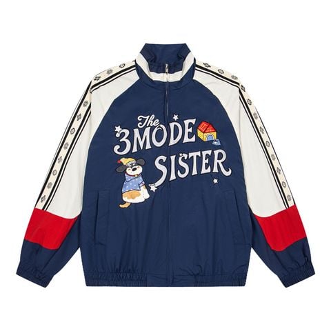 WES®️| ÁO KHOÁC VẢI THÔ THÊU HỌA TIẾT HOẠT HÌNH 3MODE SISTER UNISEX W806