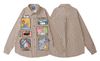 WES®️| ÁO SƠ MI DÀI TAY THÊU HỌA TIẾT HOẠT HÌNH UNISEX YH1069