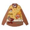 WES®️| ÁO SƠ MI DÀI TAY THÊU HỌA TIẾT HOẠT HÌNH UNISEX YH1150
