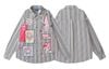 WES®️| ÁO SƠ MI DÀI TAY THÊU HỌA TIẾT HOẠT HÌNH UNISEX YH1089