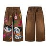 WES®️| QUẦN DENIM THÊU, VẼ HOẠT HÌNH RETRO WASH DÁNG RỘNG UNISEX K102 K104 K105