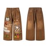 WES®️| QUẦN DENIM THÊU, VẼ HOẠT HÌNH RETRO WASH DÁNG RỘNG UNISEX K102 K104 K105