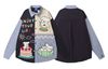 WES®️| ÁO SƠ MI DÀI TAY THÊU HỌA TIẾT HOẠT HÌNH UNISEX YH1139