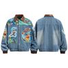 WES®️| ÁO KHOÁC DENIM CỔ BẺ DA THÊU HỌA TIẾT POOL RETRO UNISEX WES2026