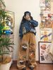 WES®️| QUẦN JEANS RETRO THÊU HỌA TIẾT HOẠT HÌNH VUI NHỘN ỐNG RỘNG WASH UNISEX WES6192