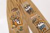 WES®️| QUẦN JEANS RETRO THÊU HỌA TIẾT HOẠT HÌNH VUI NHỘN ỐNG RỘNG WASH UNISEX WES6192