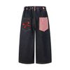 WES®️| QUẦN DENIM THÊU, VẼ HOẠT HÌNH RETRO WASH DÁNG RỘNG UNISEX K102 K104 K105
