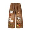 WES®️| QUẦN DENIM THÊU, VẼ HOẠT HÌNH RETRO WASH DÁNG RỘNG UNISEX K102 K104 K105