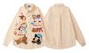 WES®️| ÁO SƠ MI DÀI TAY THÊU HỌA TIẾT HOẠT HÌNH UNISEX YH1087
