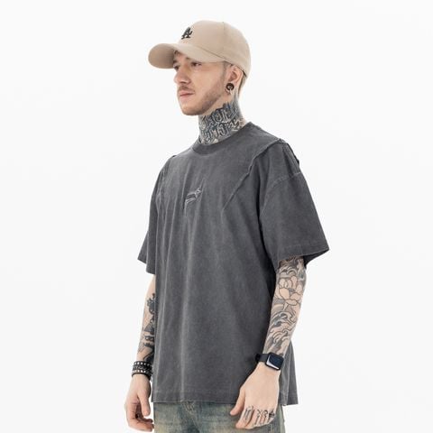 FG®️| ÁO THUN CỔ TRÒN NGẮN TAY IN HÌNH LOGO OVERSIZE FG F036
