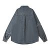 WES®️| ÁO SƠ MI JEAN DÀI TAY THÊU HỌA TIẾT HOẠT HÌNH UNISEX HY1002