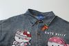 WES®️| ÁO SƠ MI JEAN DÀI TAY THÊU HỌA TIẾT HOẠT HÌNH UNISEX HY1002