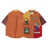 WES®️| ÁO SƠ MI NGẮN TAY THÊU HỌA TIẾT HOẠT HÌNH  UNISEX YH702
