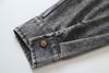 WES®️| ÁO SƠ MI JEAN DÀI TAY THÊU HỌA TIẾT HOẠT HÌNH UNISEX YH1083