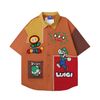 WES®️| ÁO SƠ MI NGẮN TAY THÊU HỌA TIẾT HOẠT HÌNH  UNISEX YH702