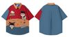 WES®️| ÁO SƠ MI NGẮN TAY THÊU HỌA TIẾT HOẠT HÌNH NATRA UNISEX YH762