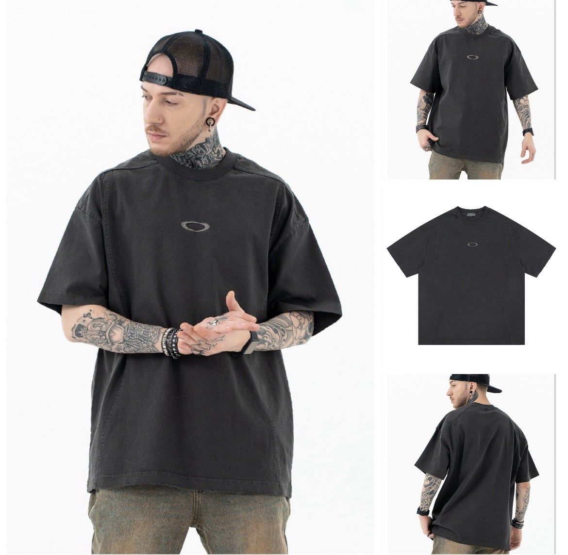 FG®️| ÁO THUN CỔ TRÒN NGẮN TAY IN HÌNH LOGO OVERSIZE FG E992