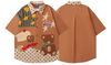 WES®️| ÁO SƠ MI NGẮN TAY THÊU HỌA TIẾT HOẠT HÌNH  UNISEX YH995