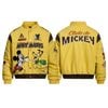WES®️| ÁO KHOÁC BOMBER VẢI THÔ TRẦN BÔNG HỌA TIẾT THÊU MICKEY VINTAGE UNISEX  W6136