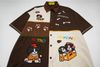 WES®️| ÁO SƠ MI NGẮN TAY THÊU HỌA TIẾT HOẠT HÌNH UNISEX 8001