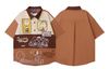 WES®️| ÁO SƠ MI NGẮN TAY THÊU HỌA TIẾT HOẠT HÌNH SNOOPY UNISEX YH808